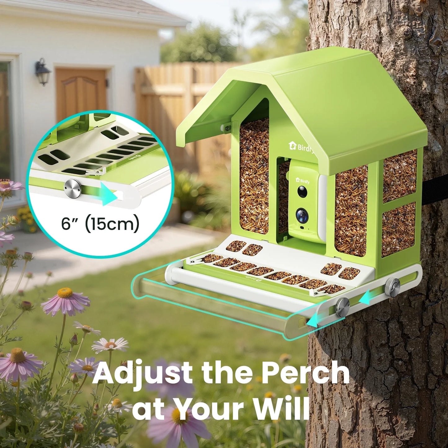 Intelligent Bird Feeder with Integrated Camera, AI Bird Recognition, Automated Notifications, Complimentary App, Durable Metal Construction – Accommodates up to 2.5L of Bird Seed, Perfect Gift for Bird Enthusiasts