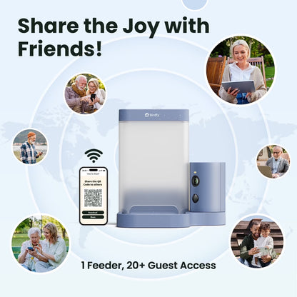 Smart Bird Feeder with Integrated Camera, 60FPS Video Quality, AI Bird Identification, Instant Notifications, and Automatic Capture – Ideal Gift for Avian Enthusiasts